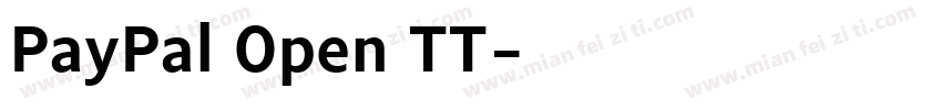 PayPal Open TT字体转换